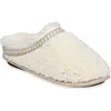 Gaahuu Faux Shearling Lined Slipper In Natural