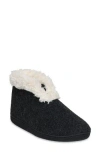 Gaahuu Faux Wool & Faux Shearling Slipper In Black