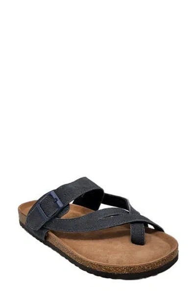 Gaahuu Strappy Slide Sandal In Grey