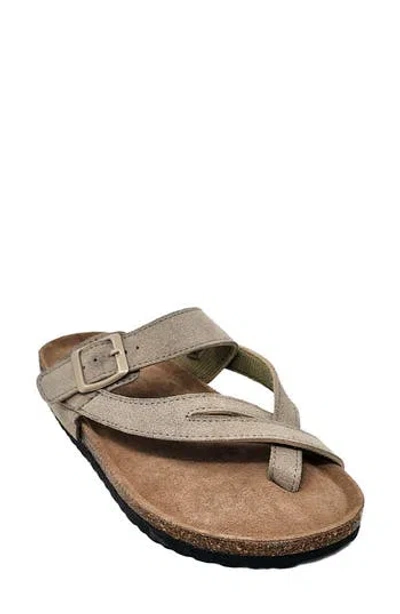 Gaahuu Strappy Slide Sandal In Tan