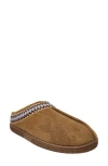 Gaahuu Tape Faux Shearling Lined Slipper In Brown