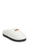 Gaahuu Textured Knit Faux Shearling Lined Slipper In Natural