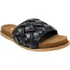 Gaahuu Woven Slide Sandal In Black