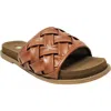 Gaahuu Woven Slide Sandal In Brown