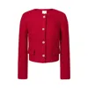 Gaala Women's Red Leontine Tweed Jacket In Red