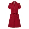 Gaala Women's Red Paris Belted Dress In Red