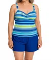 Gabar Tankini And Swim Short Set In Blue In Blue