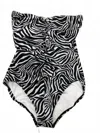 Gabar Women's Bandeau Onepiece Swimsuit In Zebra Black/white In Black