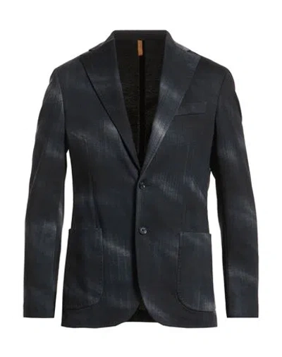 Gabardine Man Blazer Midnight Blue Size 38 Polyester, Elastane