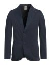 Gabardine Man Blazer Midnight Blue Size 46 Cotton, Linen, Elastane In Blue