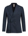 Gabardine Man Blazer Midnight Blue Size 46 Lyocell In Blue