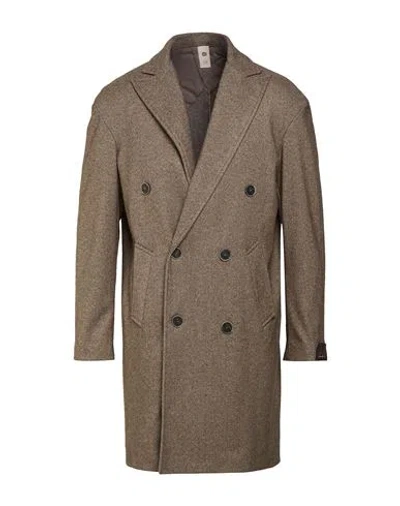 Gabardine Man Coat Taupe Size 42 Polyester In Gray