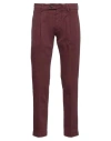 Gabardine Man Pants Burgundy Size 30 Cotton, Elastane In Red