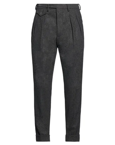Gabardine Man Pants Grey Size 34 Polyester, Wool, Viscose In Black