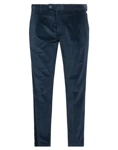 Gabardine Man Pants Midnight Blue Size 40 Cotton, Lyocell, Elastane