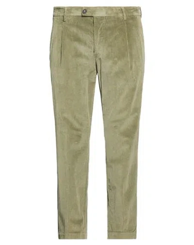 Gabardine Man Pants Military Green Size 42 Cotton, Lyocell, Elastane