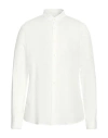 Gabardine Man Shirt White Size L Viscose, Linen