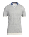Gabardine Man Sweater Grey Size Xxl Linen, Polyamide In Grey