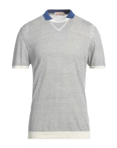 Gabardine Man Sweater Grey Size Xxl Linen, Polyamide