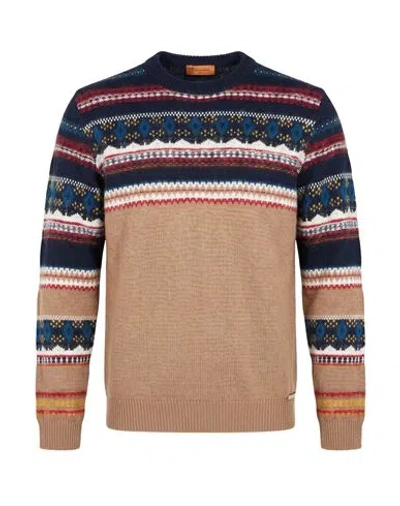 Gabardine Man Sweater Midnight Blue Size Xl Wool, Viscose, Polyamide, Cashmere In Brown
