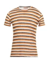 Gabardine Man Sweater Orange Size S Linen In Orange