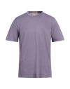 Gabardine Man T-shirt Mauve Size Xl Cotton In Purple