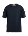 Gabardine Man T-shirt Midnight Blue Size Xxl Cotton