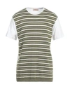 Gabardine Man T-shirt Military Green Size Xxl Cotton
