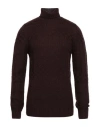 Gabardine Man Turtleneck Burgundy Size 3xl Wool, Acrylic In Red