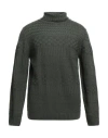 Gabardine Man Turtleneck Dark Green Size 3xl Wool, Acrylic