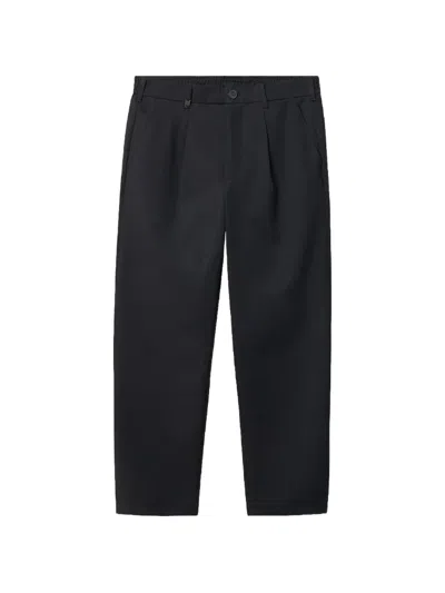 Gabba Gabnapoli 19 Phin Pleated Elasticated-waistband Trousers In Black