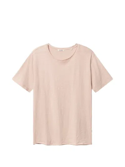 Gabba Kontant Raw-edge Slub T-shirt In Pink