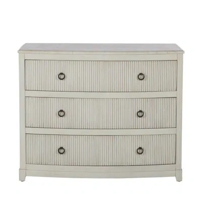Gabby 3 Drawer Chest In Antique Ivory Cream|ivory Cream Marble
