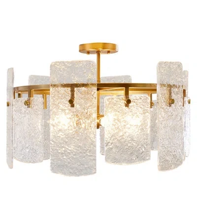 Gabby 4 - Light Chandelier In Cast Glass|antique Brass