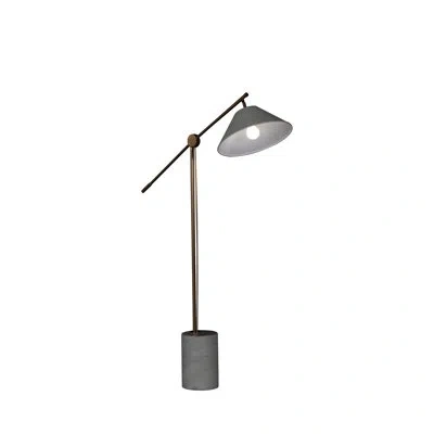 Gabby 55'' Matte Traditional Floor Lamp In Brass|white Linen