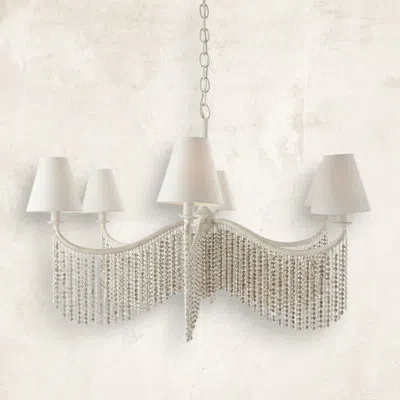 Gabby 6 - Light Chandelier In Textured White