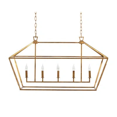 Gabby Adler 5 - Light Geometric Chandelier In Vintage Gold;vintage Gold;vintage Gold