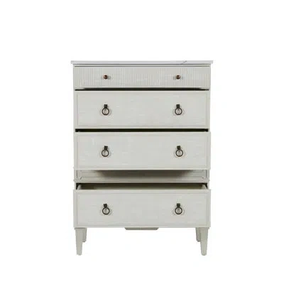 Gabby Archie 4 - Drawer Accent Chest In Cerused White