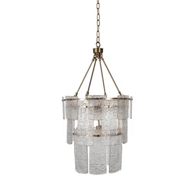 Gabby Augusta Chandelier In Antique Brass|cast Glass