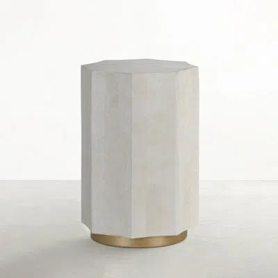 Gabby Bellany Block End Table In White