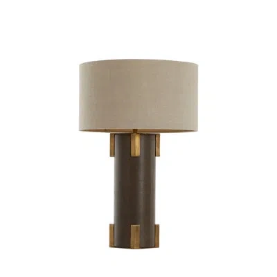 Gabby Bronx Table Lamp In Brushed Antique Brass;dark Brown
