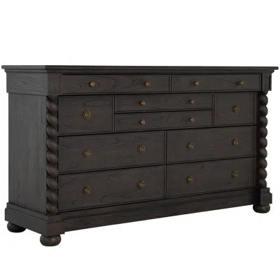 Gabby Burkhardt 76'' W 10 - Drawer Dresser In Cerused White|dark Antique Bronze