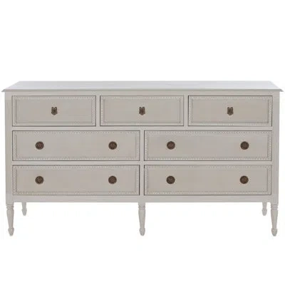 Gabby Caroline Dresser - White In Cerused White|white Painted Burlap