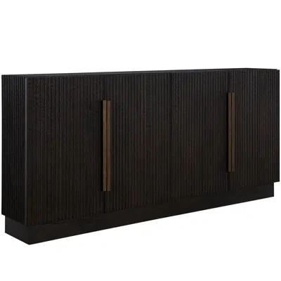 Gabby Diego Sideboard In Dark Stained Oak|antique Brass