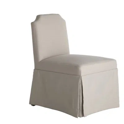 Gabby Edmund Fabric Side Chair In Ivory Beige In Vintage Gray