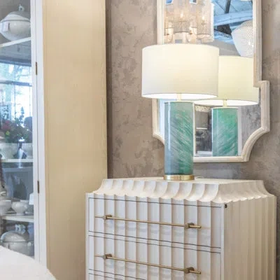 Gabby Ellington 28.5" Table Lamp In Gray;champagne