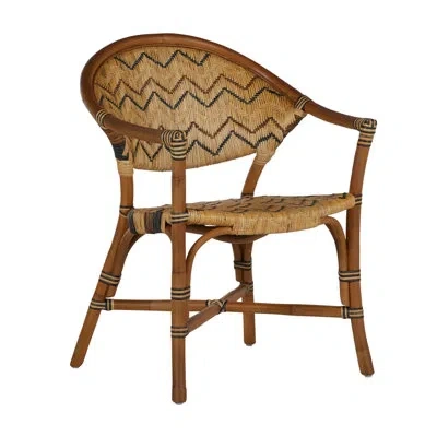 Gabby Emmett Arm Chair In Natural In Natural; Brown; Black