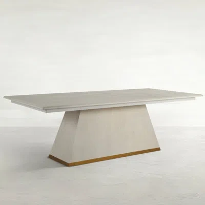 Gabby Ferris Solid Wood Dining Table In Cerused White