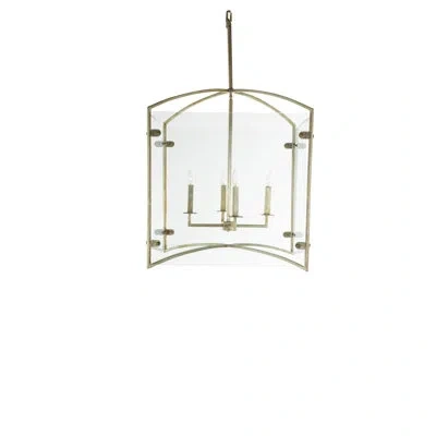 Gabby Fleur Chandelier In Champagne Silver|tempered Glass