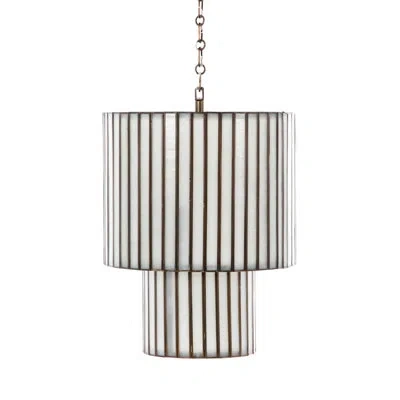 Gabby Fulbright 1 - Light Unique Geometric Pendant In Antique Brushed Brass